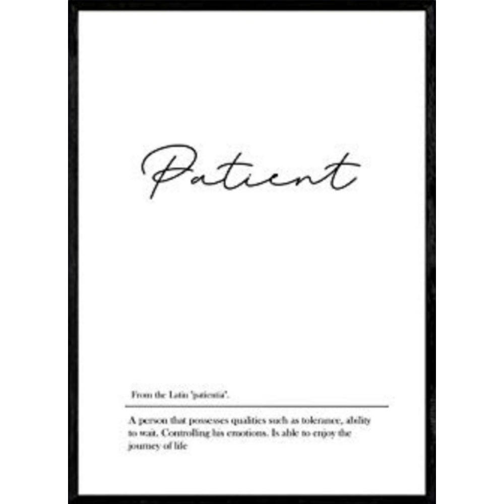 POSTER Wörterbuch Englisch Patienten A3 Schwarzer Rahmen - Schwarz, Papier (29.7/5/42cm) - Nacnic