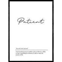 POSTER Wörterbuch Englisch Patienten A3 Schwarzer Rahmen - Schwarz, Papier (29.7/5/42cm) - Nacnic