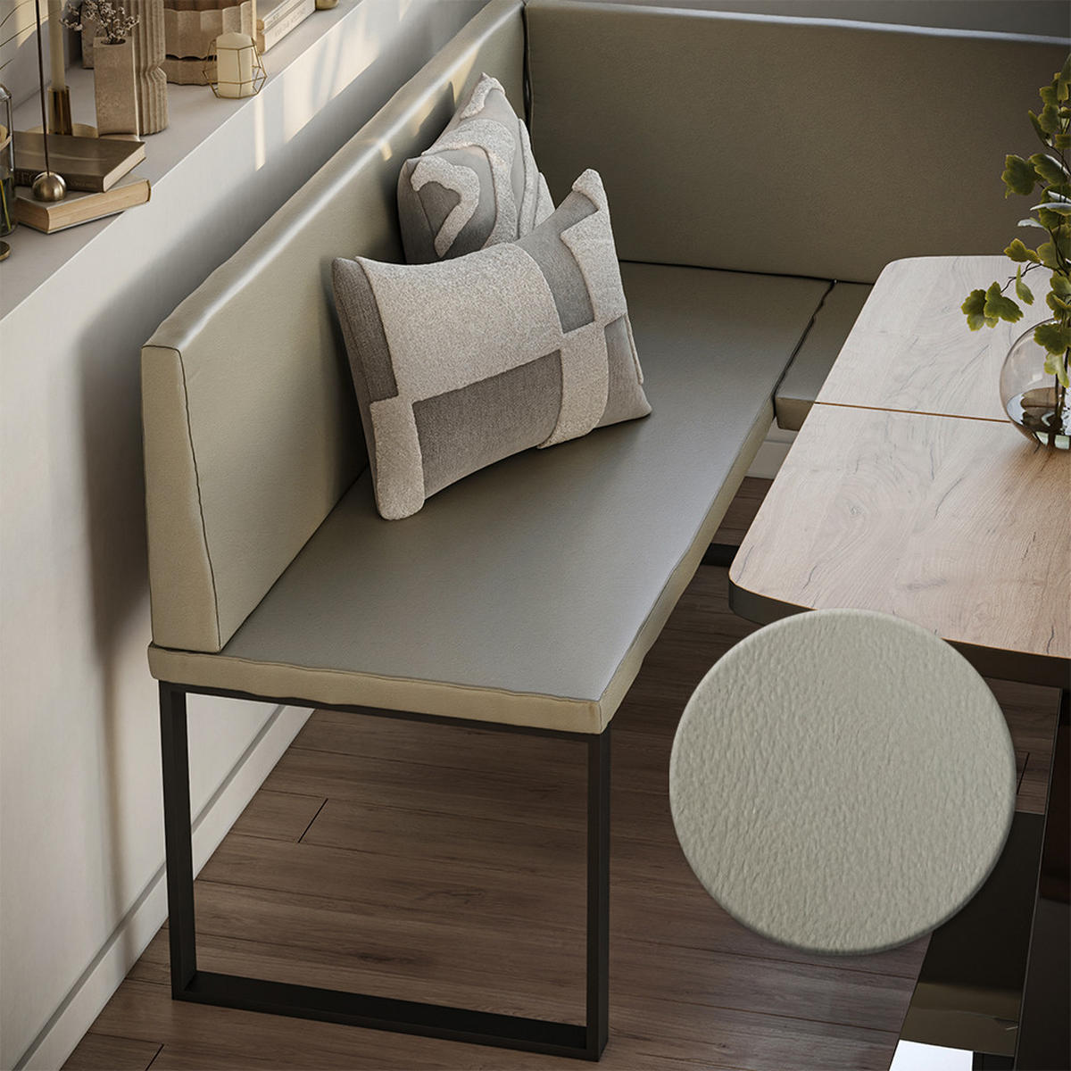 ESSZIMMER-ECKBANK Ravon Cashmere 120 x 150 cm - Kaschmir, Textil (120/87/150cm) - Vicco