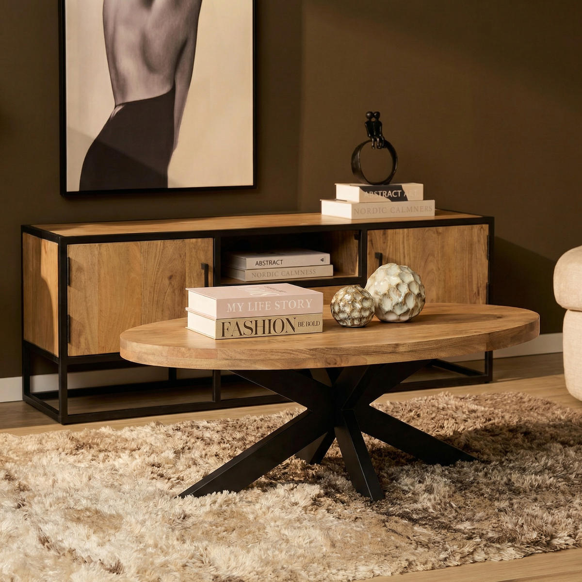 COUCHTISCH Dakota Braun 70/130/40 cm - Braun, Holz (70/130/40cm) - Starfurn