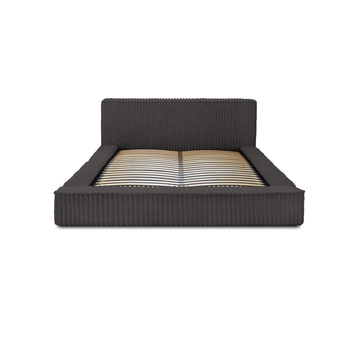 POLSTERBETT Doppelbett Burren 180x200 cm Dunkelgrau - Anthrazit, Textil (180/200cm) - Meblito