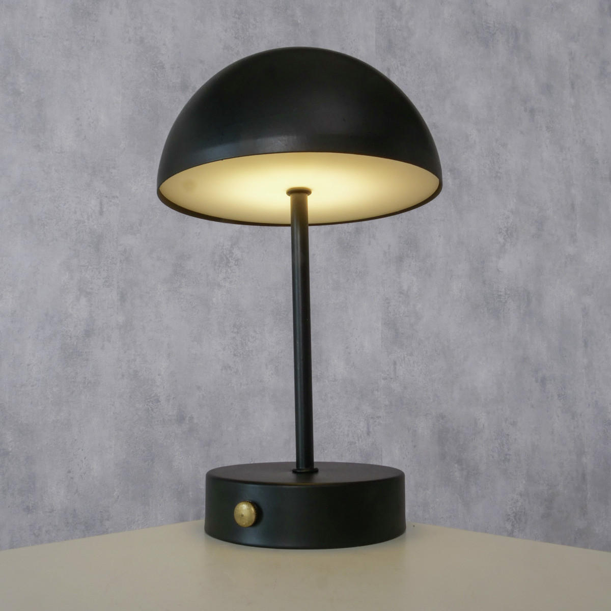 NACHTTISCHLAMPE Pilz Petunia 25 cm - Schwarz, Metall (15/15/26cm) - Boltze Home