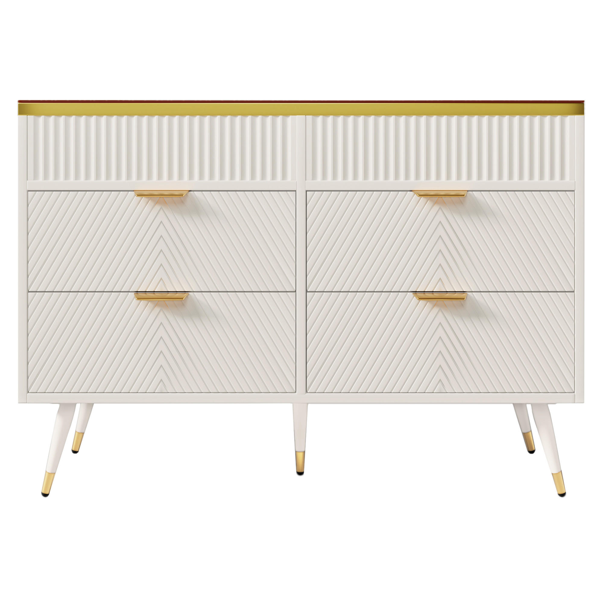 ANRICHTE Weiß 120/40/76 cm - Weiß, Holz (120/76/40cm) - PANGIVO