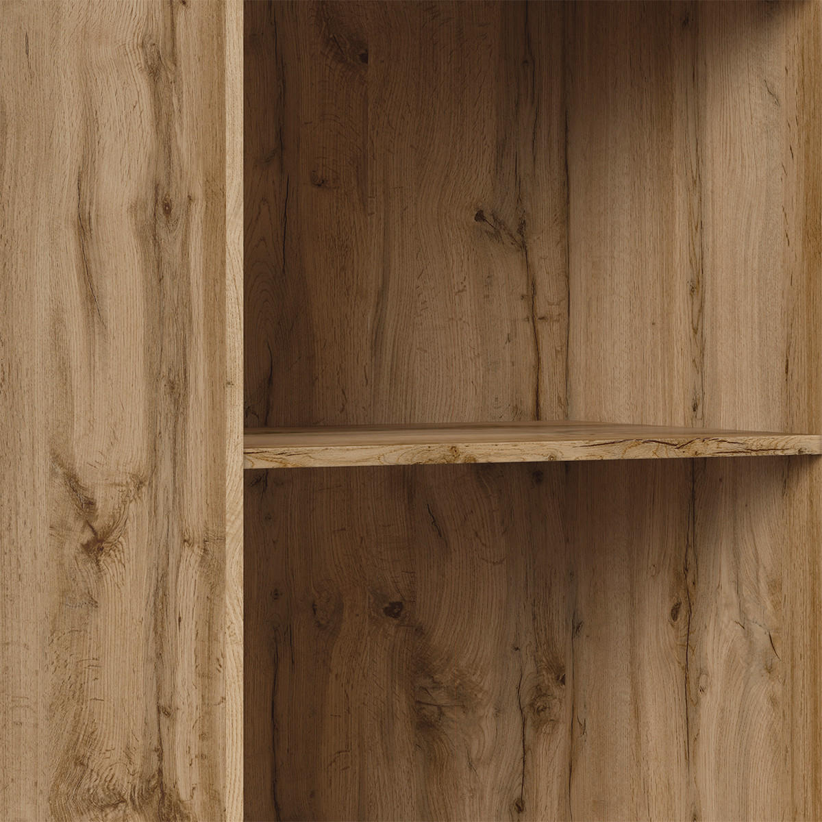 BÜCHERREGAL Selma Weiß und Holz - Weiß, Holzwerkstoff (56/195/41cm) - Petits-meubles