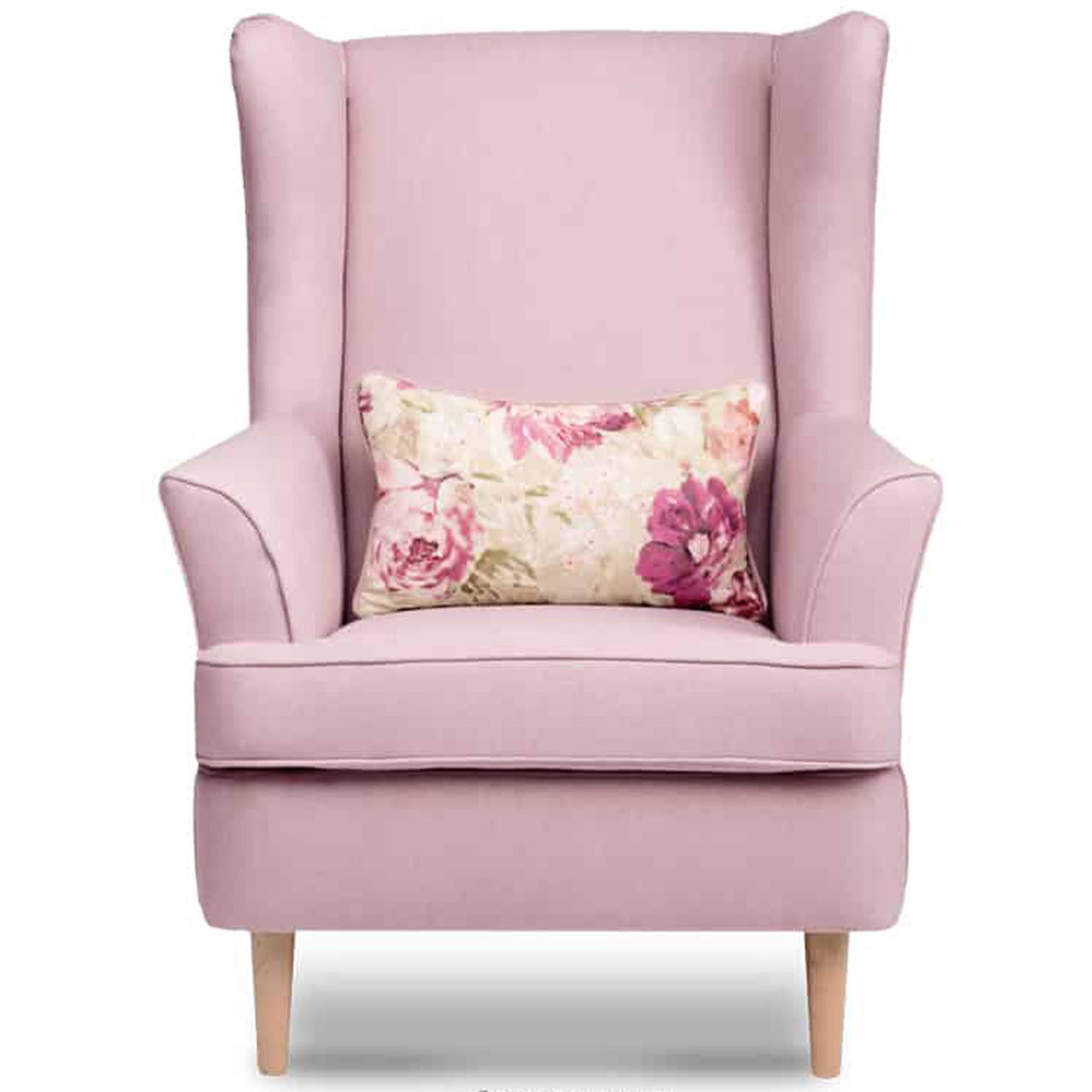 OHRENSESSEL STRALIS inklusive dekorativem Kissen, Rosé - Pink, Textil (82/108/80cm) - KONSIMO®