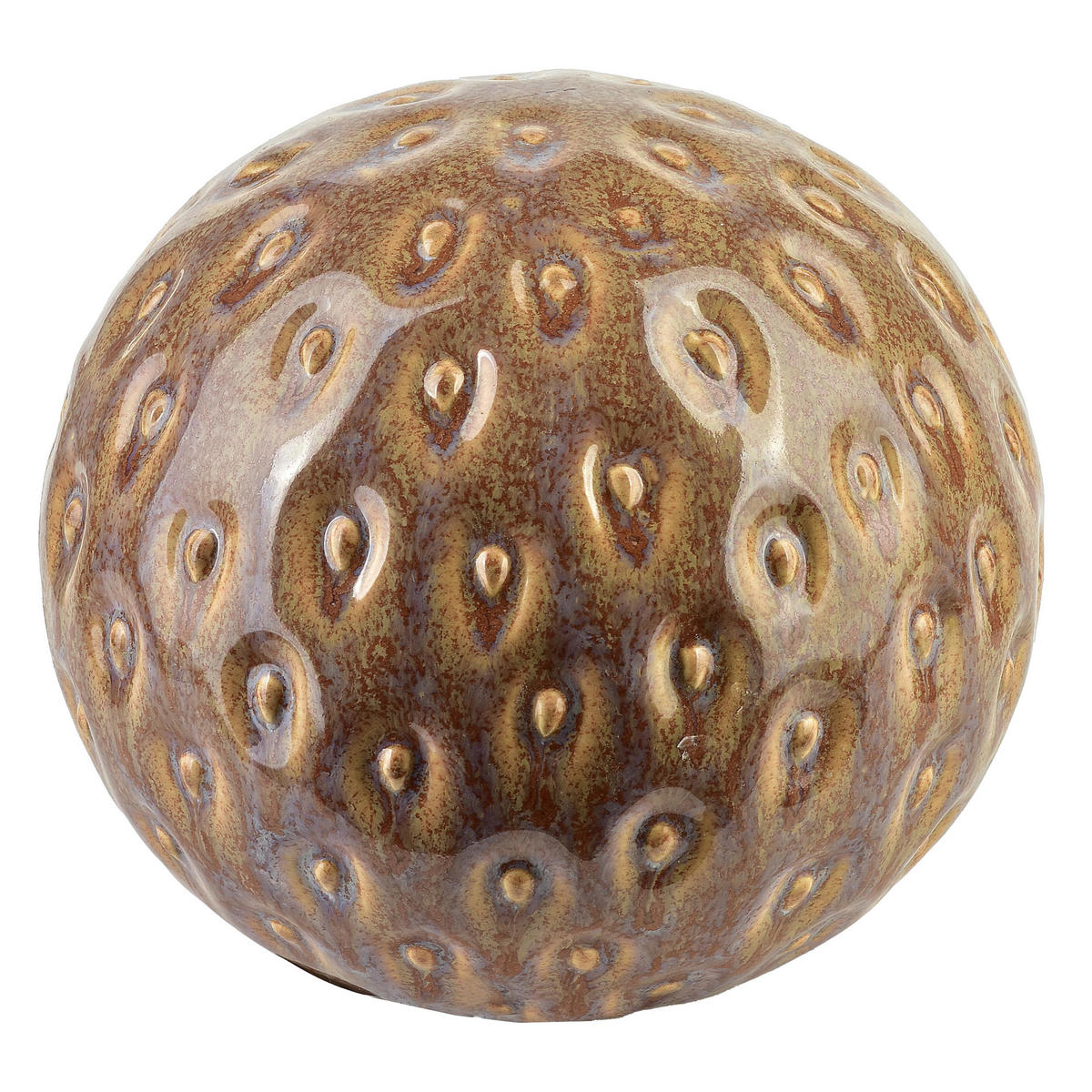 DEKO-KUGEL Saggio Bronze 12/12/11 cm Keramik - Bronzefarben, Keramik (13/13/12cm) - Mondex