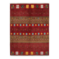 TEPPICH Gabbeh Sonnat Mehrfarbig 200/151 cm Schurwolle - Multicolor, Textil (151/200cm) - Looma