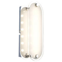 LED WANDLEUCHTE Metall Glas Silber - Silberfarben, Glas (8/6/19cm) - Globo Lighting