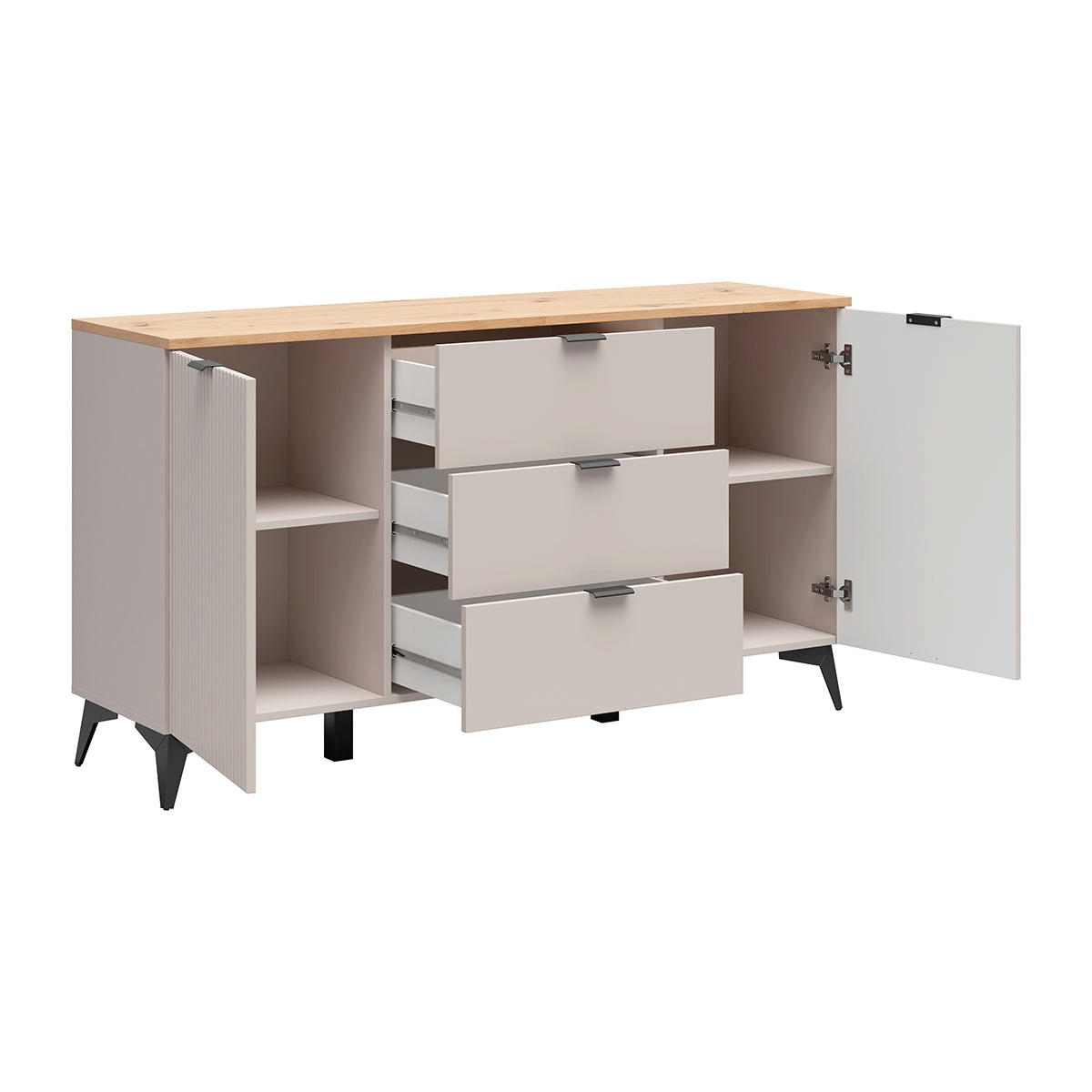 SIDEBOARD Vicky Kaschmir - Beige, Holzwerkstoff (150/82/41cm) - Petits-meubles
