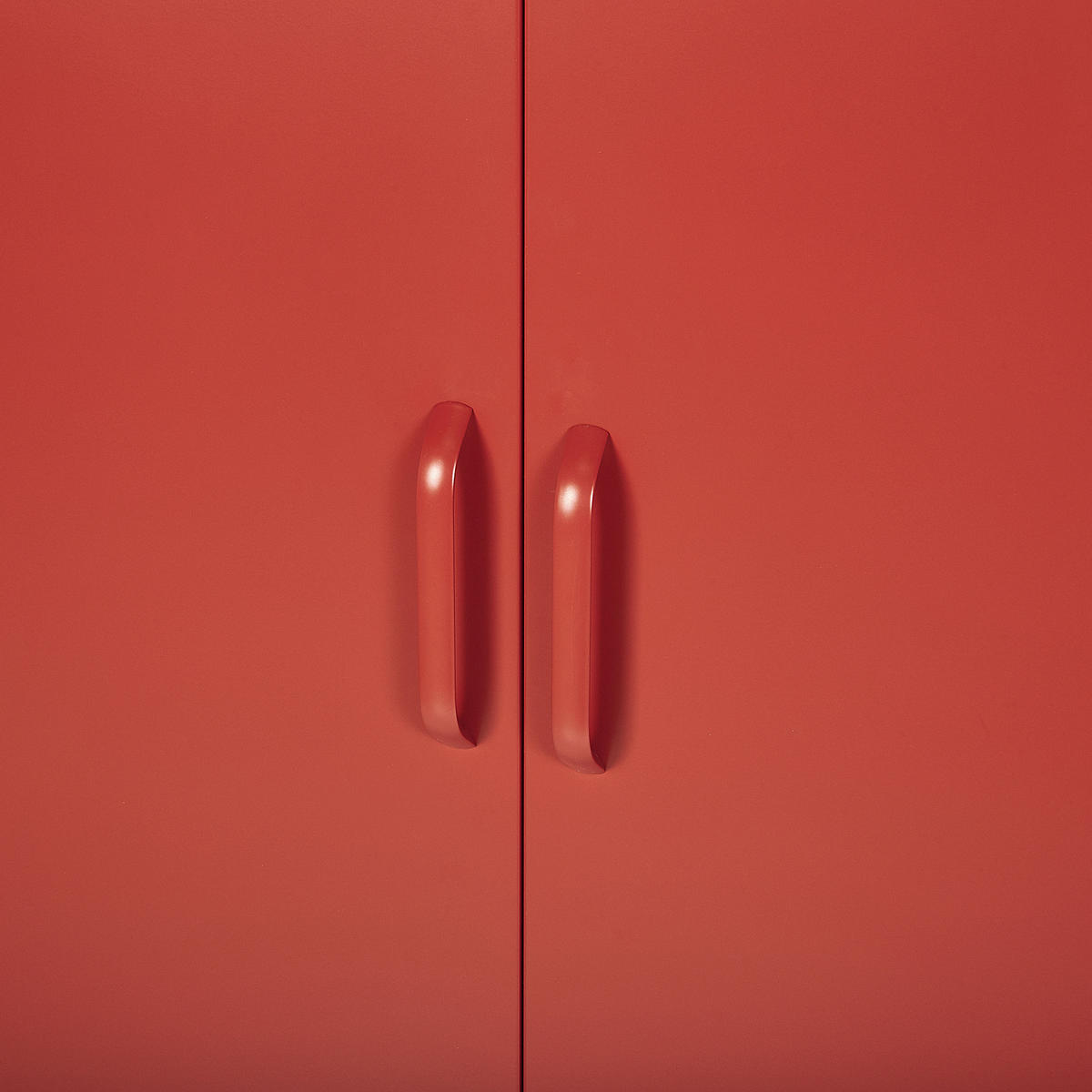 GARDEROBENSCHRANK Stahl rot matt 4 Fächer Varna - Rot, Metall (76/171/50cm) - Beliani