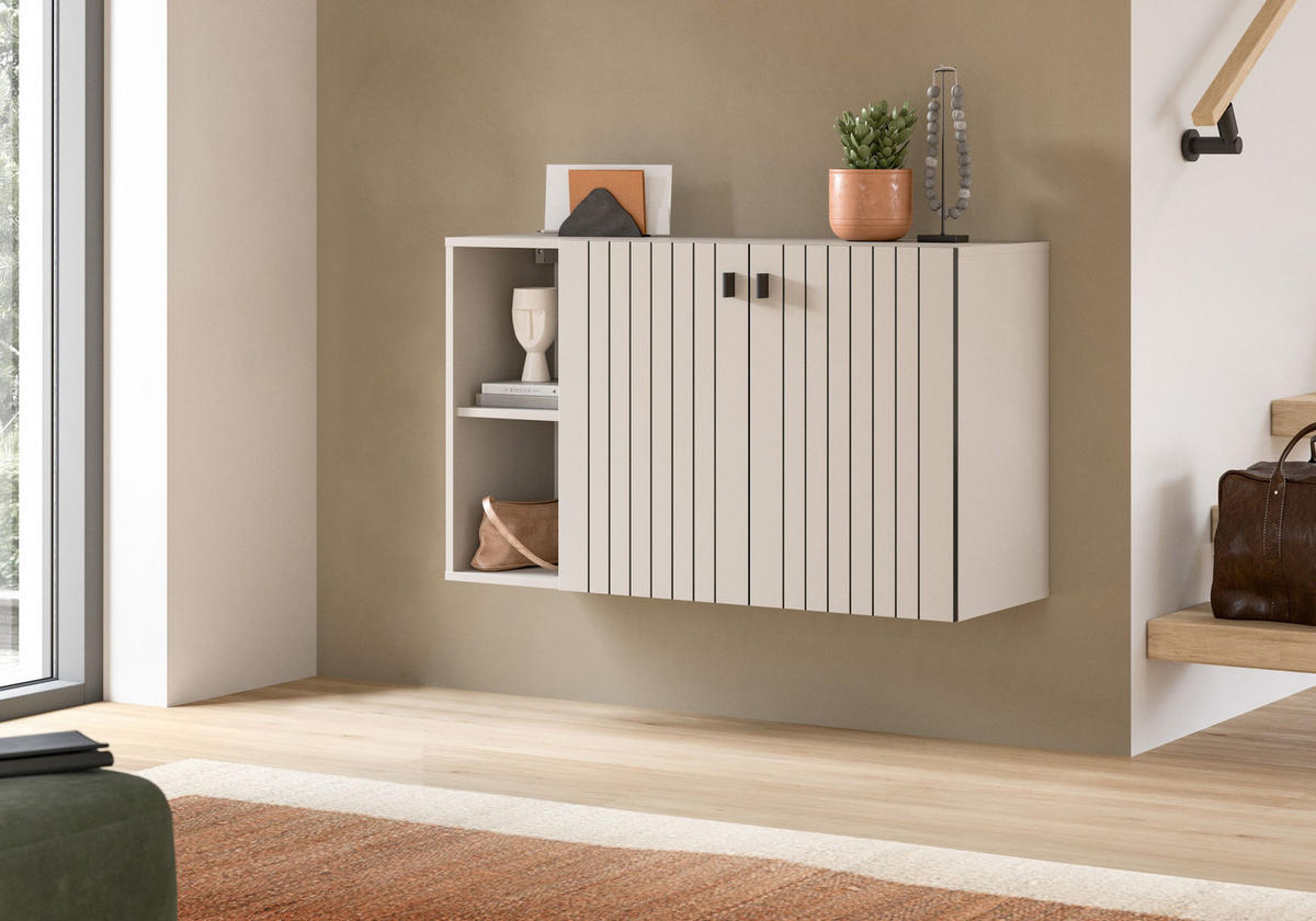 SCHUHSCHRANK Luv (B/H/T: ca. 106/63/37 cm) in Kaschmir/Kaschmir - Kaschmir, Holzwerkstoff (106/63/37cm)