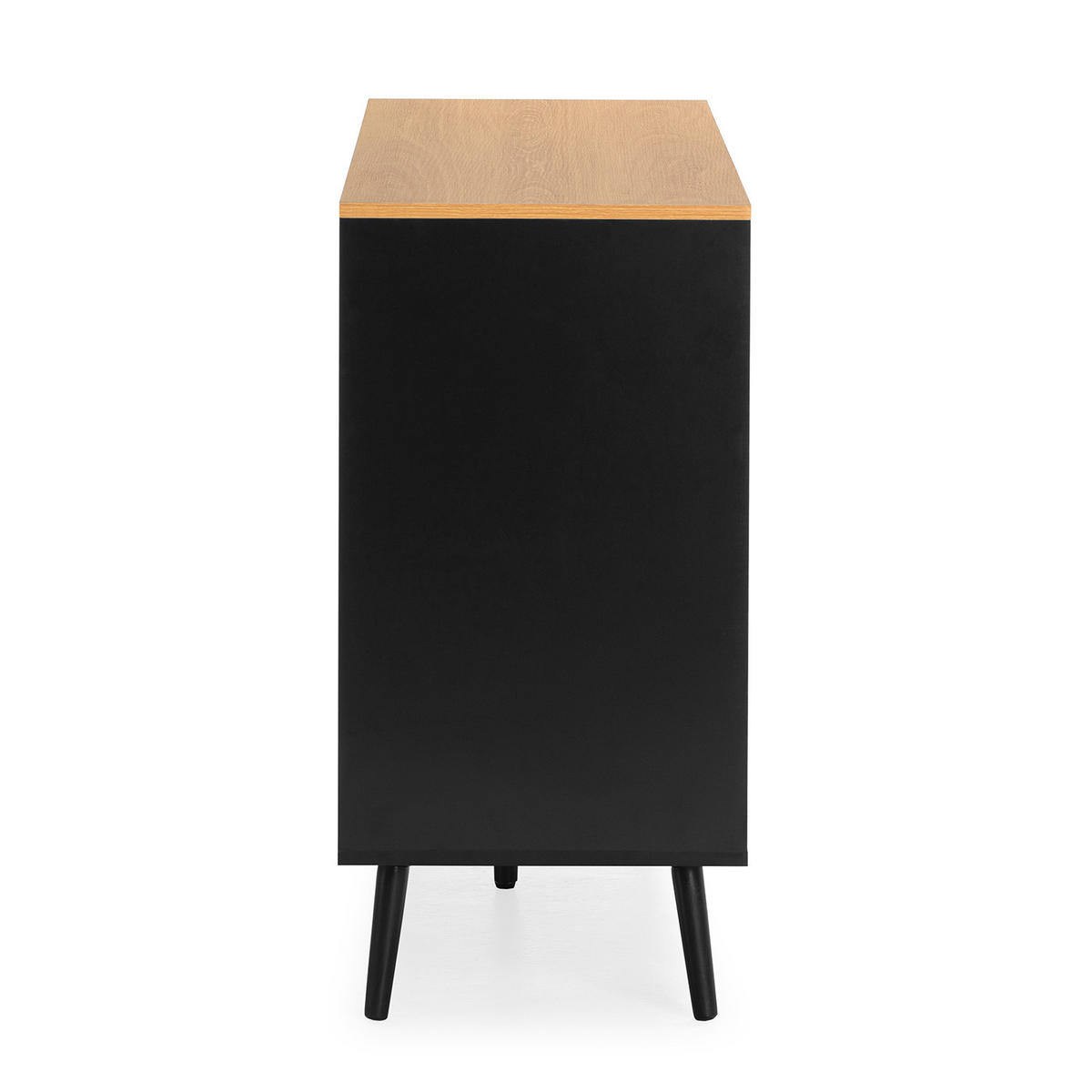 SIDEBOARD Desi 3 türen schwarze Farbe - Schwarz, Holzwerkstoff (140/80/40cm)