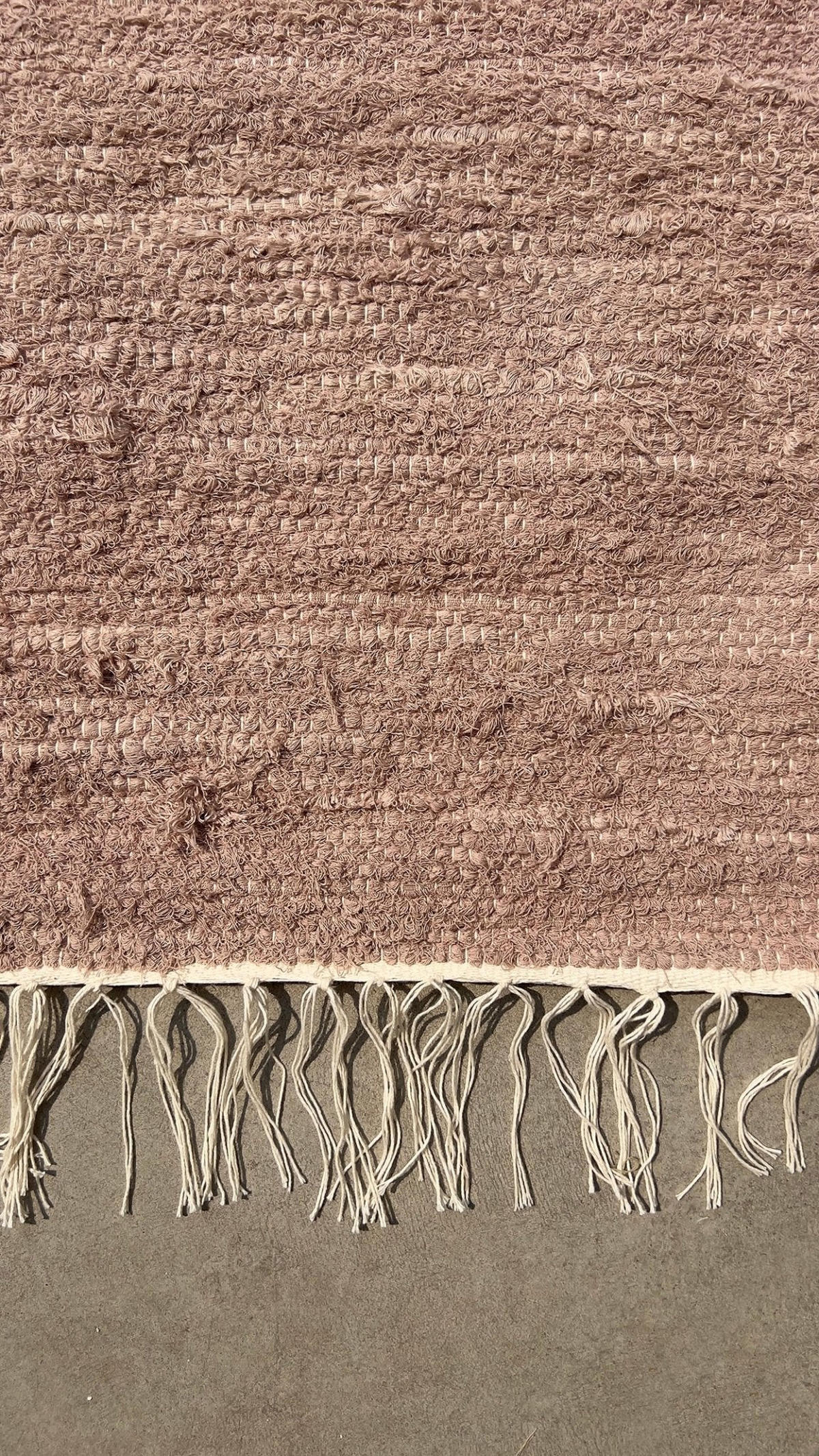 TEPPICH aus recycelter Baumwolle handgewebt rosa - Pink, Naturmaterialien (120/170cm) - AFK Living