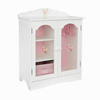 PUPPENSCHRANK Holz mit Schublade Regalen Kleider, Weiß, 53cm - Weiß, Holzwerkstoff (23/53/43cm) - Teamson Kids