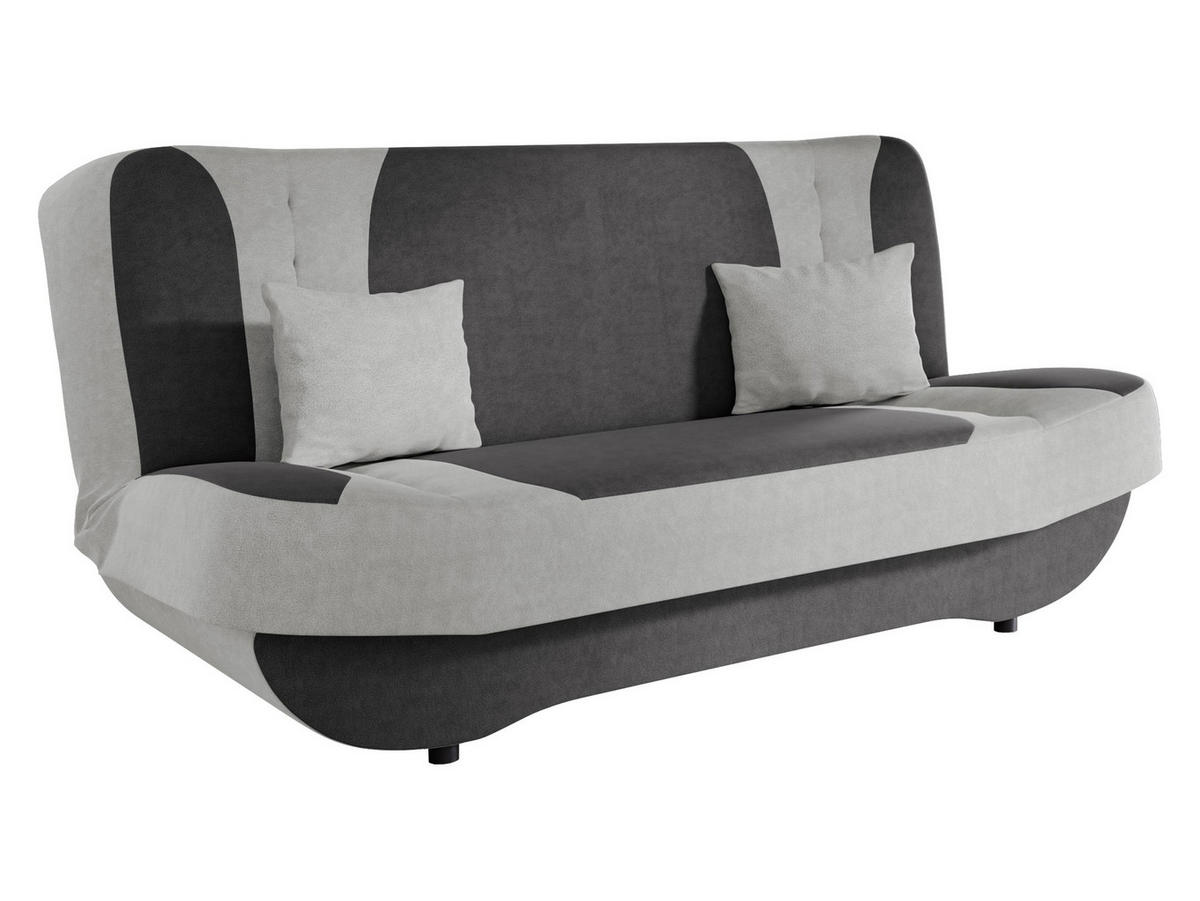 SCHLAFSOFA Pinto - Hellgrau/Schwarz, Holzwerkstoff/Kunststoff (190/94/90cm) - MIRJAN24