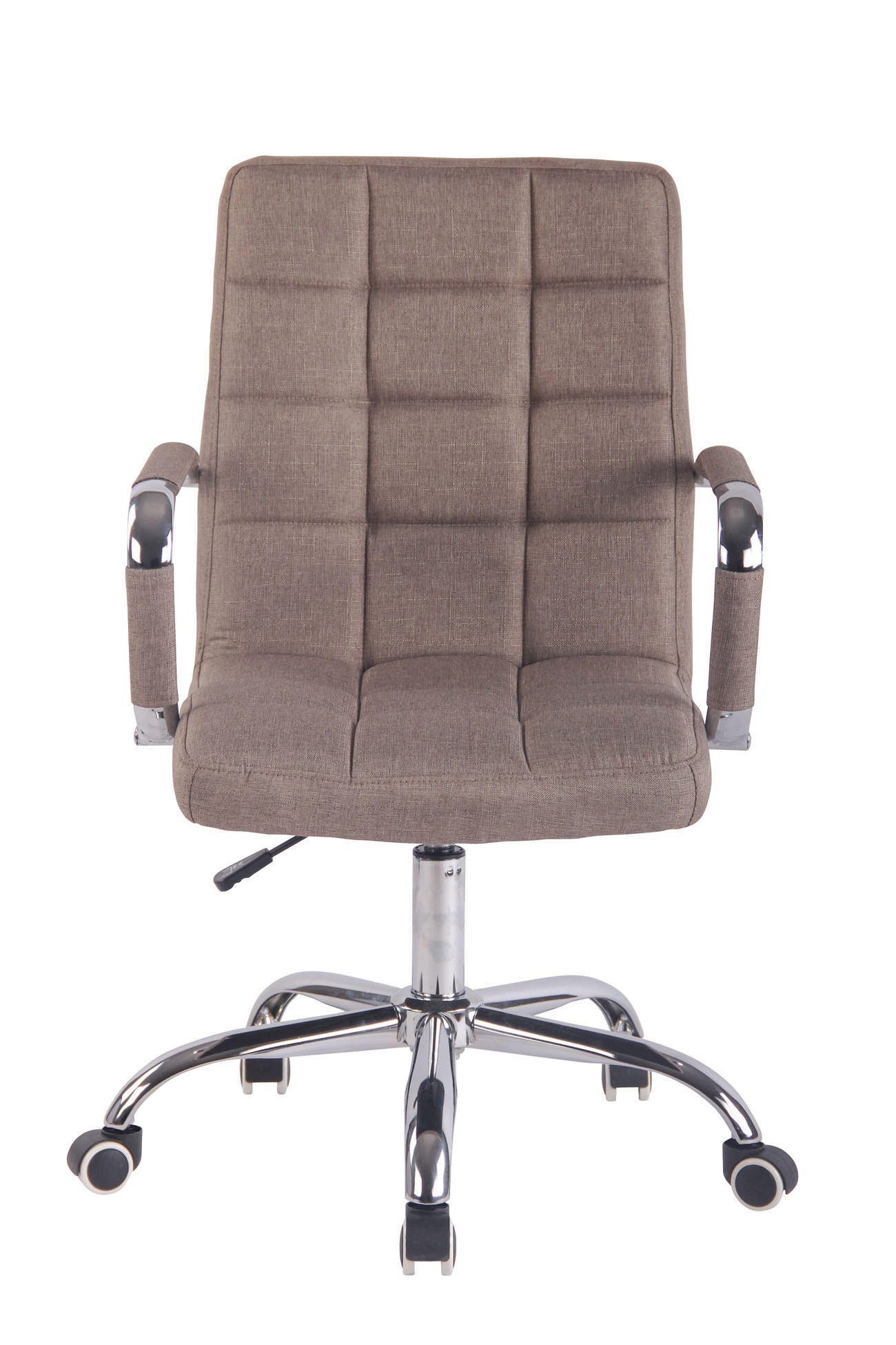 DREHSTUHL Stoff taupe - Taupe/Chromfarben, Textil/Metall (56/94/62cm) - CLP