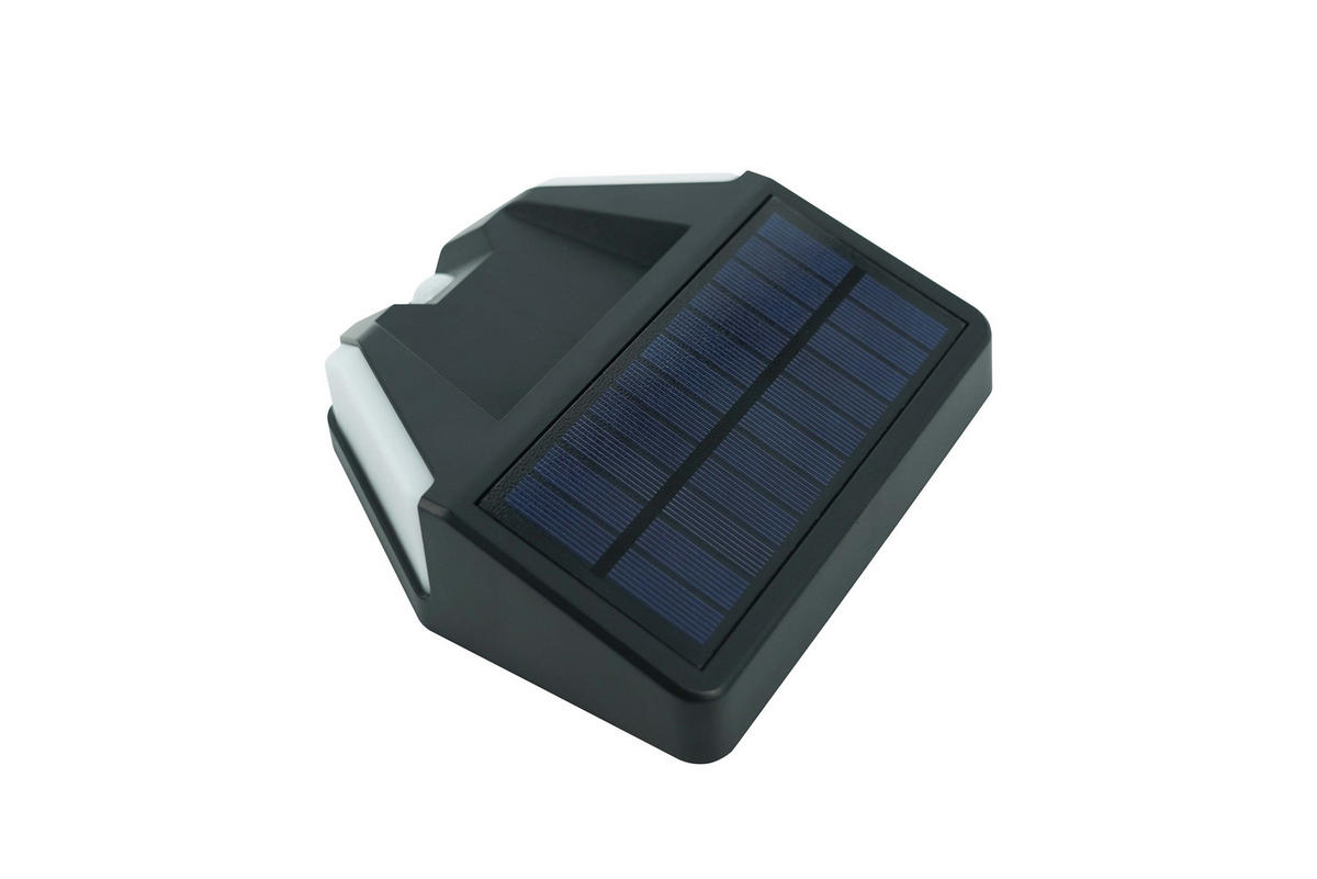 LED-WANDLEUCHTE Solar Außenbereich Dämmerungssensor 45 Auslösungen Nachtlicht - Schwarz, Kunststoff (16/16/5.2cm) - Northpoint