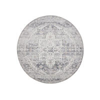 VINTAGE-TEPPICH Miray waschbar ø 160 cm rund - Grau, Kunststoff (160/160cm) - benuta Nest