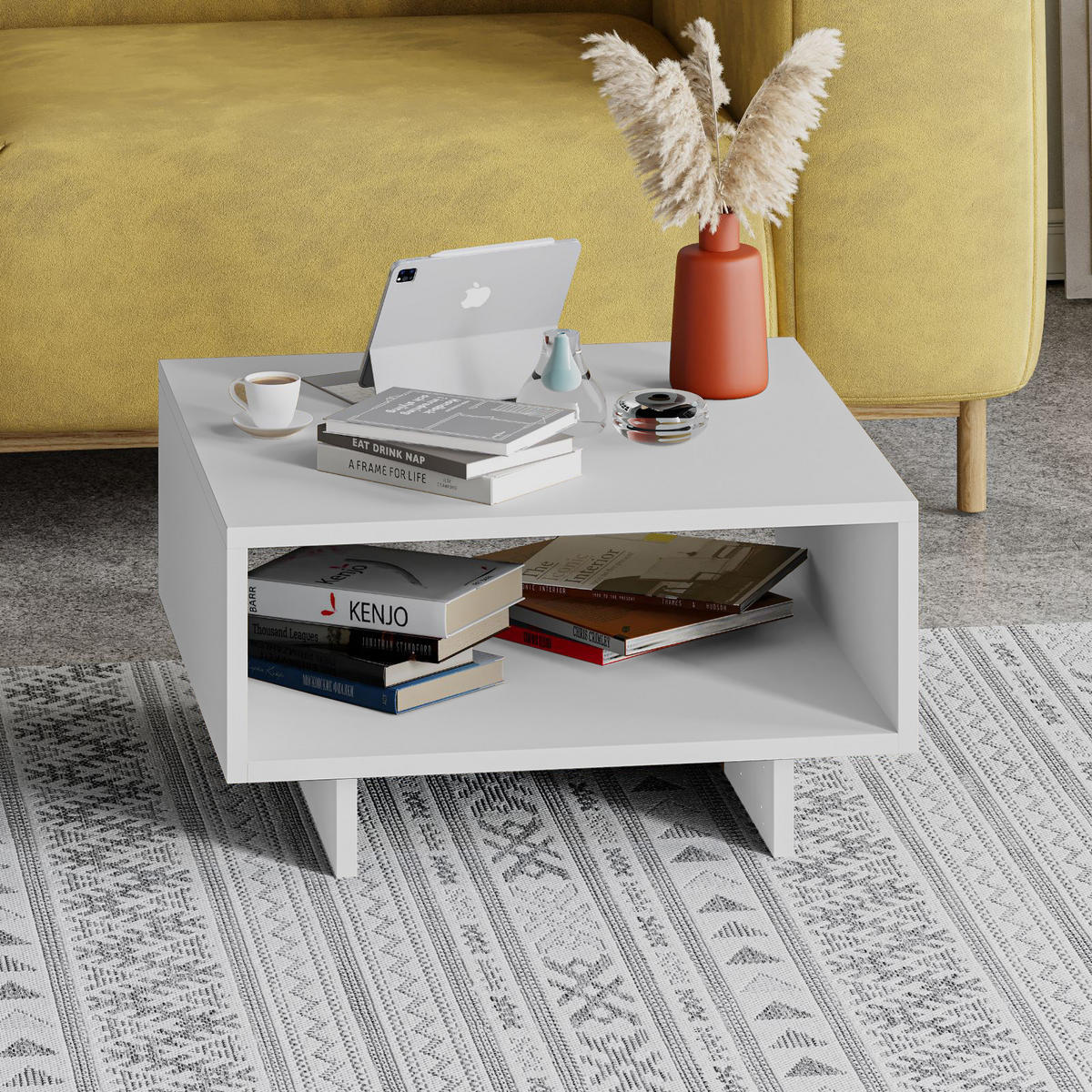 COUCHTISCH Hola Weiß 60/32/60cm - Weiß, Holzwerkstoff (60/60/32cm) - Decortie