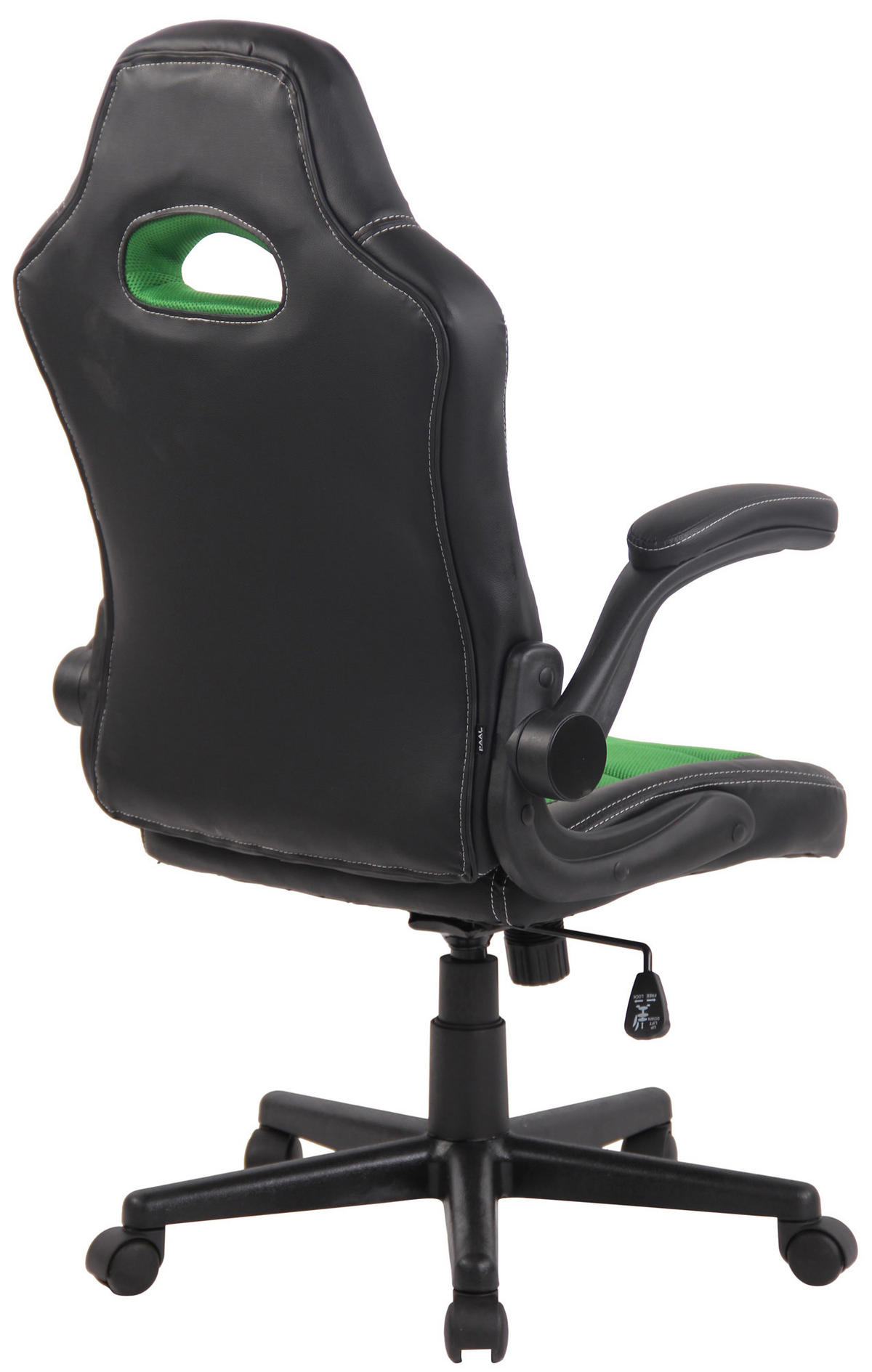 CHEFSESSEL Lederlook grün - Schwarz/Grün, Kunststoff/Textil (66/119/60cm) - CLP