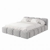 POLSTERBETT SUENO 180x200 cm in Grau, gepolstertes Kopfteil, Metalllattenrost, Bettkasten, Bouclé-Stoff - Naturfarben/Grau, Holz/Textil (180/200cm) - Muffo