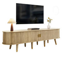 TV-SCHRANK Schiebetüren Lowboard modern Stauraum Design - Eichefarben, Holzwerkstoff (38/45/175cm) - FLIEKS