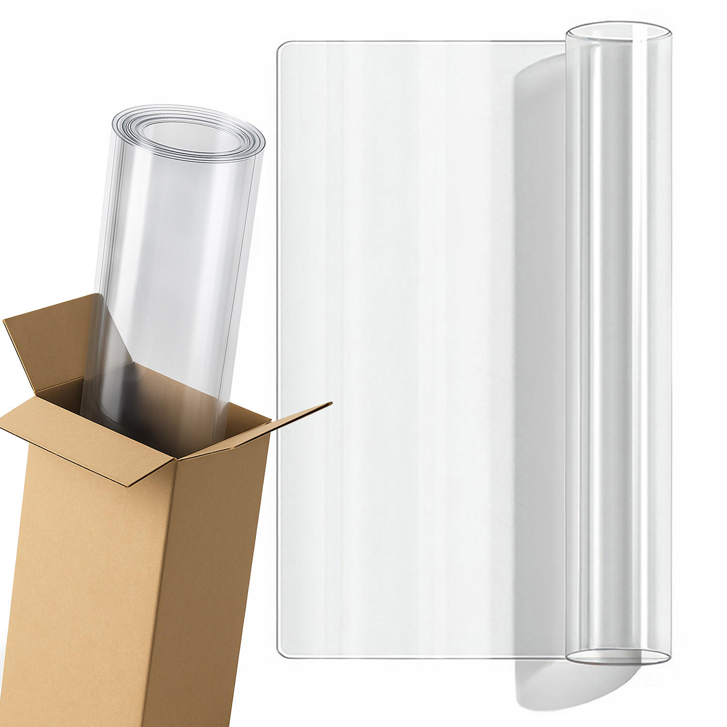 Tulup Schutzmatte Transparent 50x120x0.2 cm