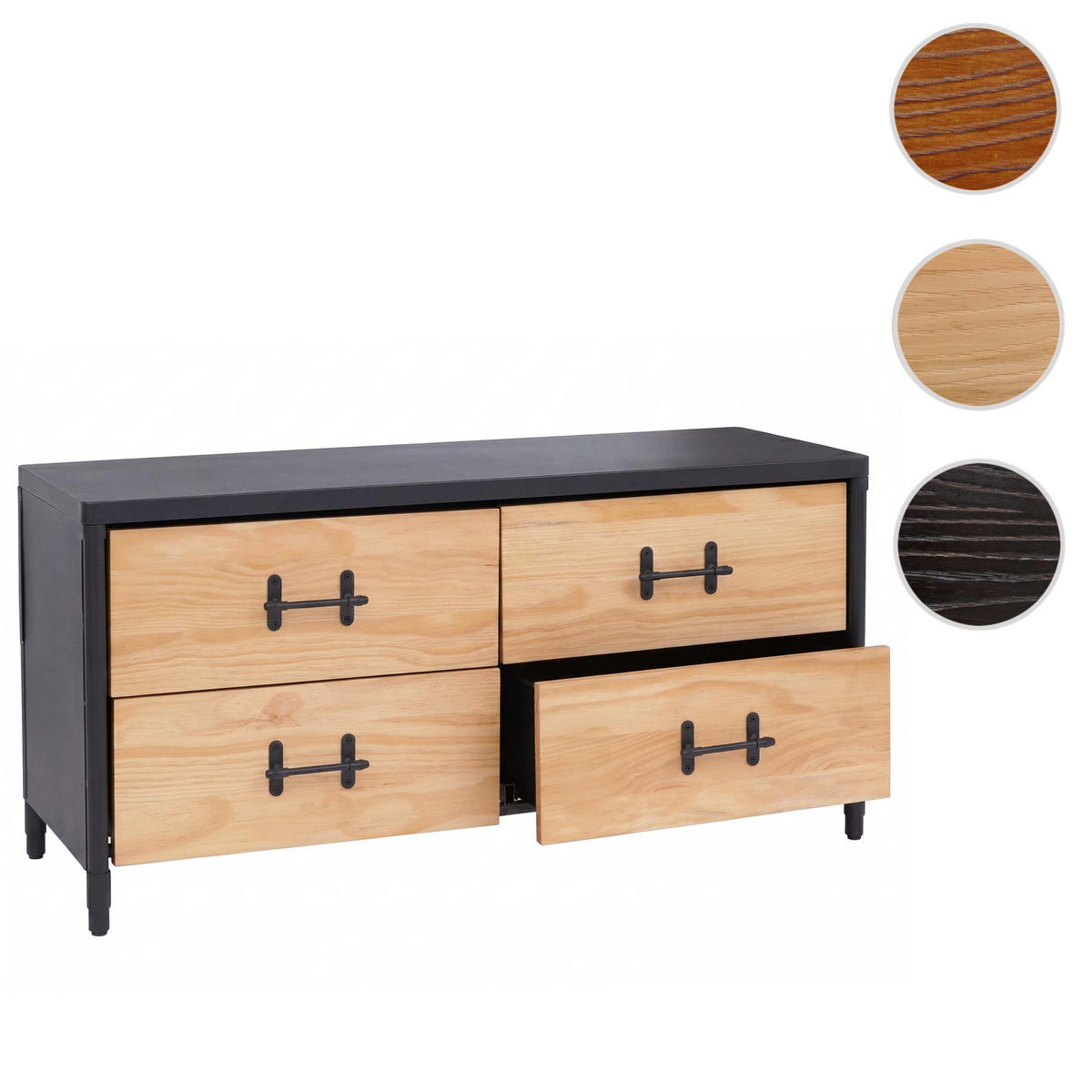 KOMMODE Hellbraun - Hellbraun, Holz (120/60/40cm) - MCW