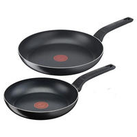 PFANNENSET Taste 2-tlg 20 cm 28 cm Antihaft induktionsgeeignet Bratpfannen Schwarz - Schwarz, Kunststoff/Metall - Tefal