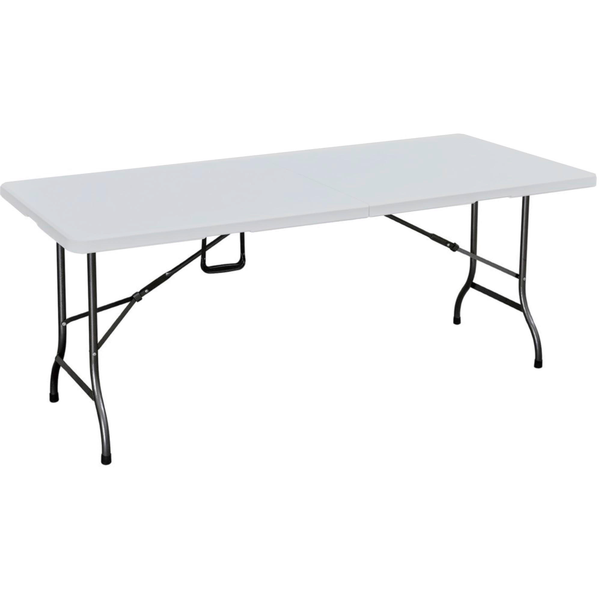 Deluke Gartentisch Weiß 75x72x180 cm