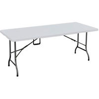 GARTENTISCH Melvin rechteckig klappbar weiß Klapptisch - Weiß, Kunststoff (180/75/72cm) - DELUKE