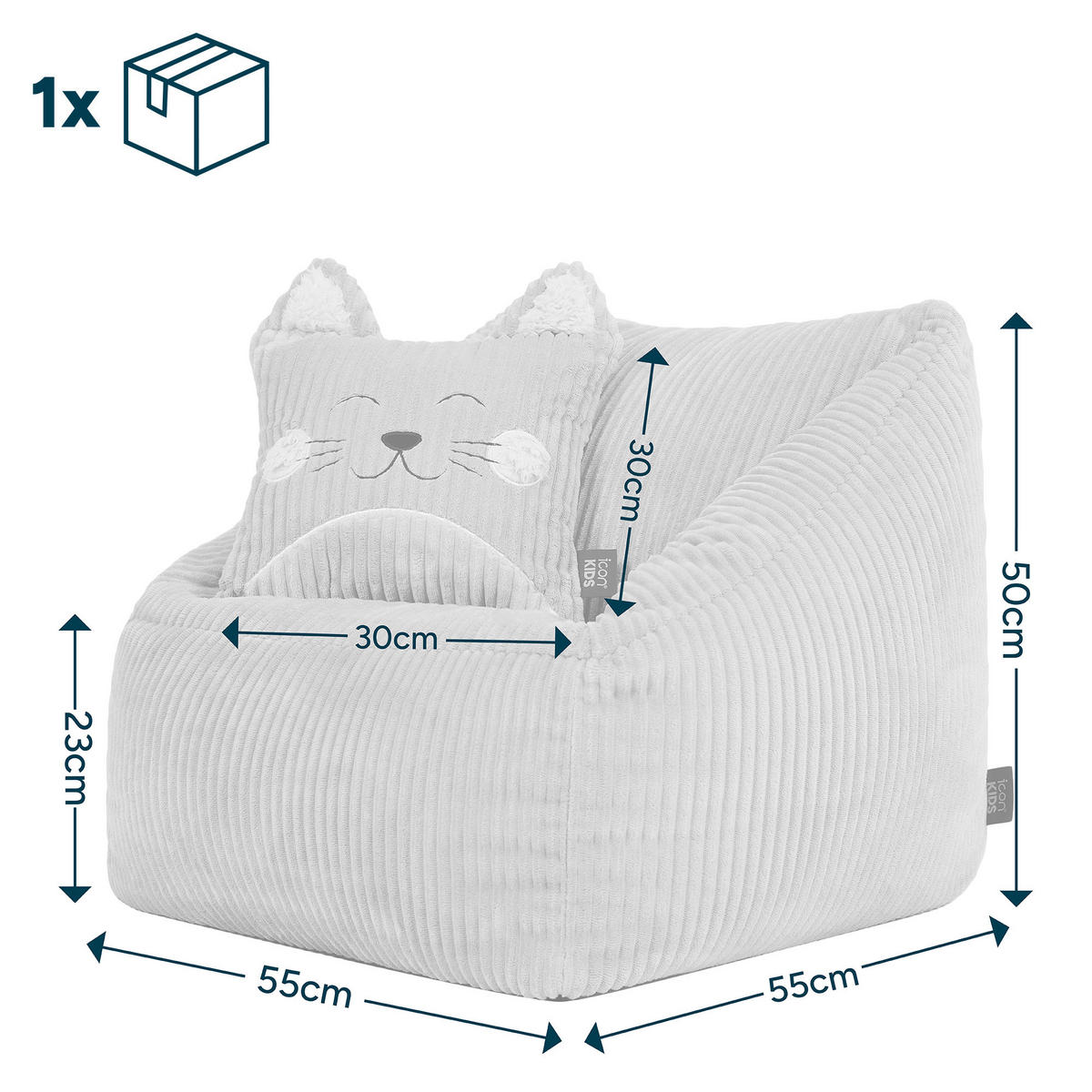 KINDERSITZSACK Natalia mit Animalkissen - Pink, Textil (55/50/55cm) - icon