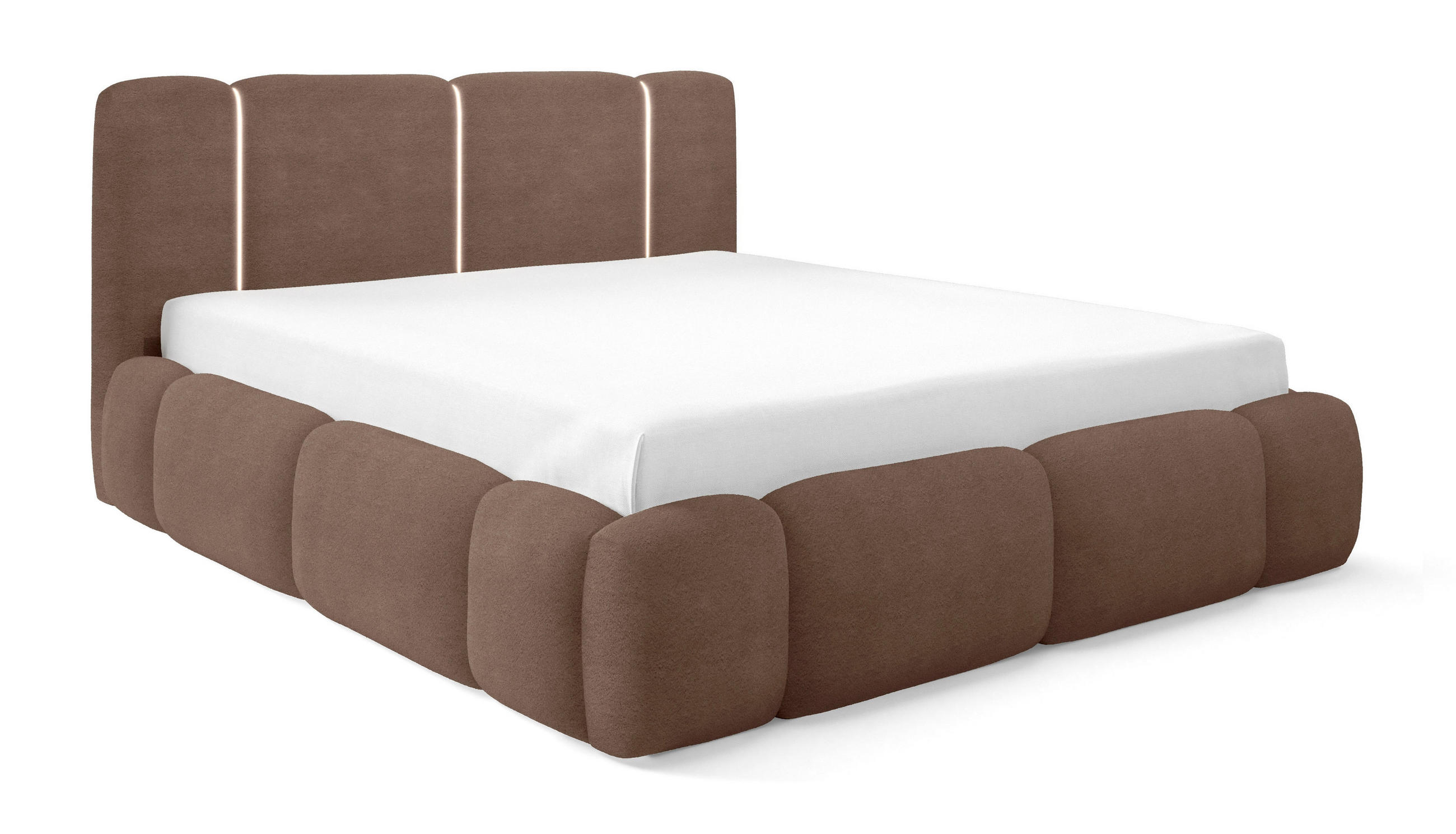 Emporius Doppelbett Braun 140x200 cm