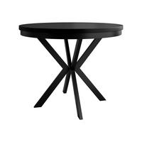 ESSTISCH ausziehbar Edder 90 - Schwarz, Holzwerkstoff/Metall (90/90/76cm) - MIRJAN24