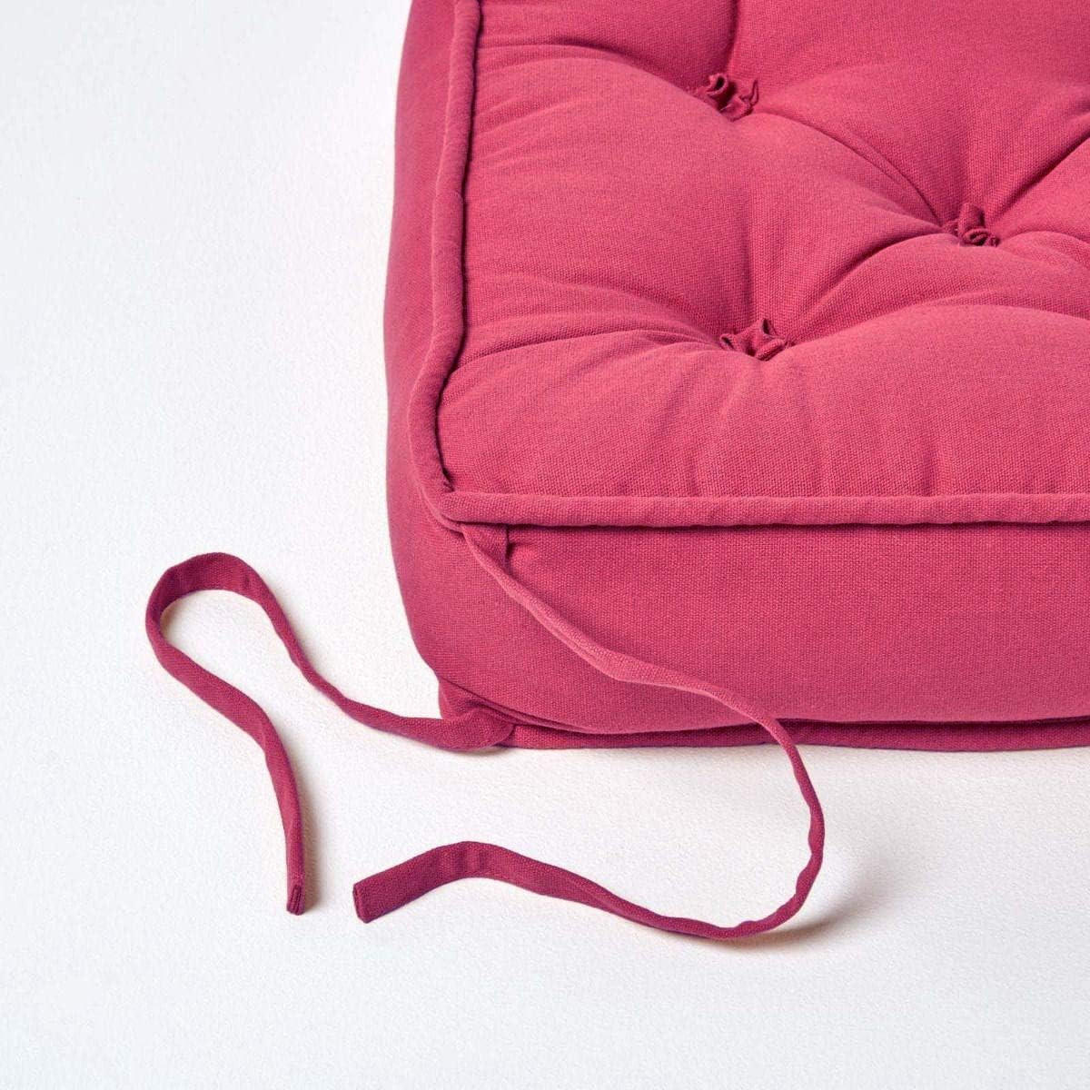 SITZKISSEN rot 40/40/10 cm – Stuhlkissen Baumwolle - Rot, Textil (40/40/10cm) - Homescapes