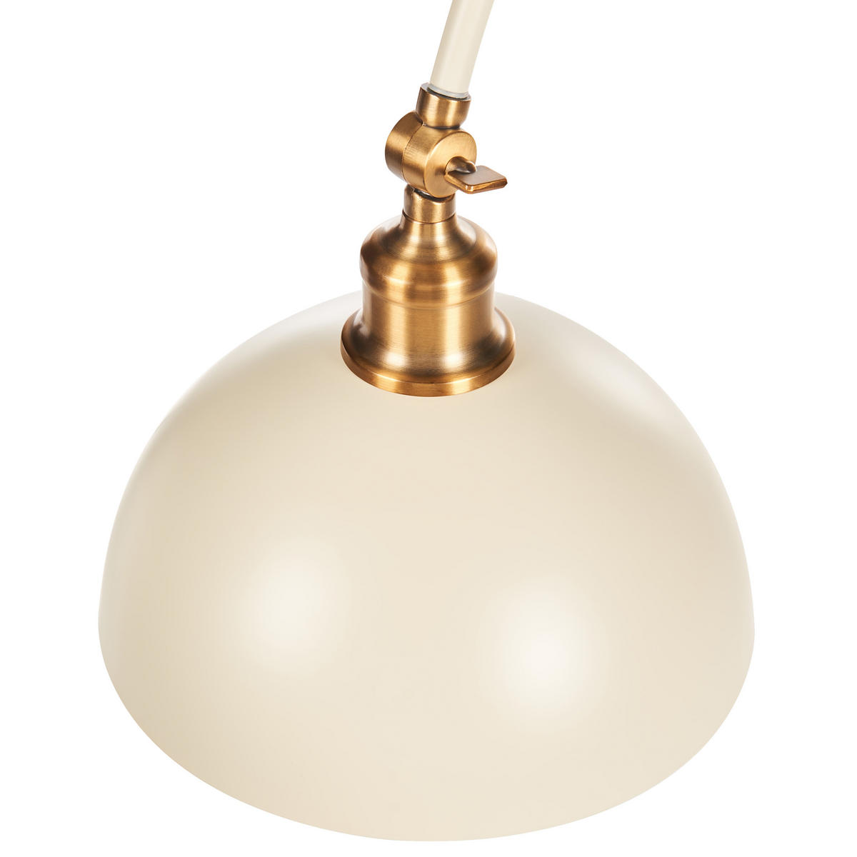 STEHLAMPE Beige/Weiß/Gold Lennon - Beige/Goldfarben, Metall (38/28/145cm) - Beliani