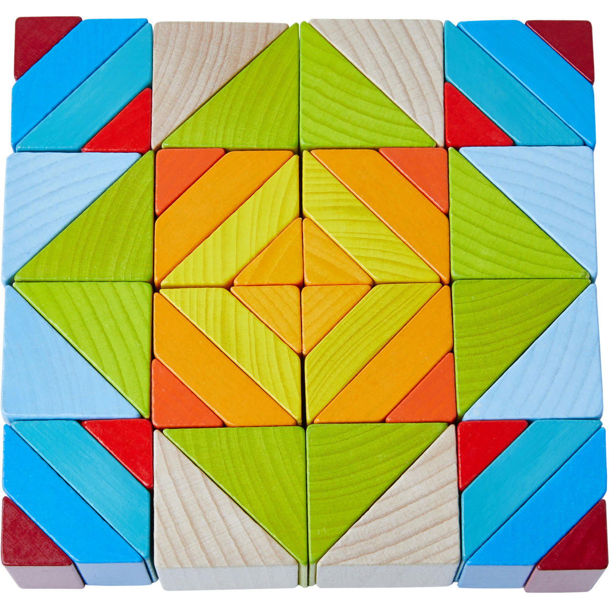 3D-LEGESPIEL Würfelmosaik, Buche - Multicolor, Naturmaterialien (22.3/7/51.2cm) - Haba