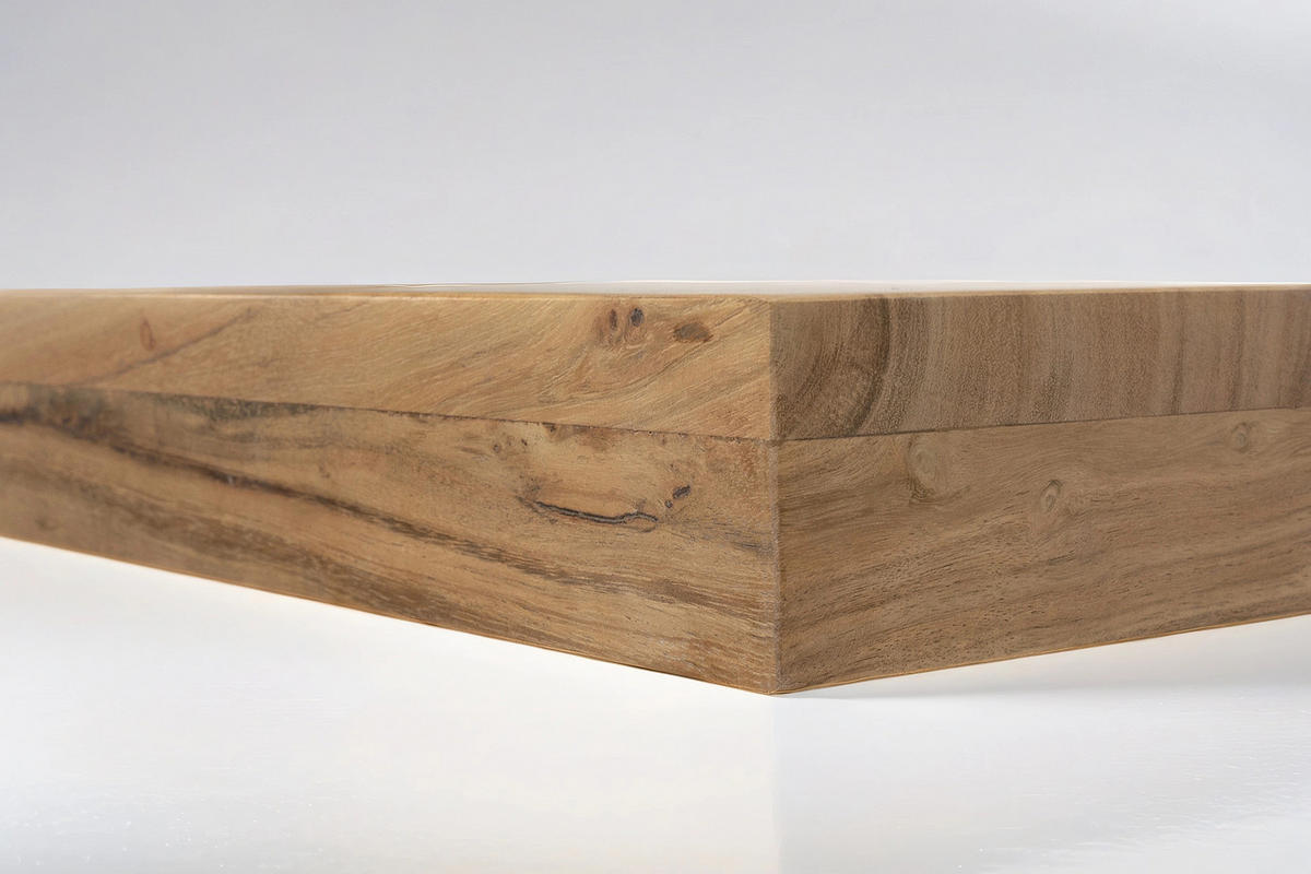 ESSTISCH RIO - Beige/Schwarz, Holz/Metall (90/90/77cm) - SAM