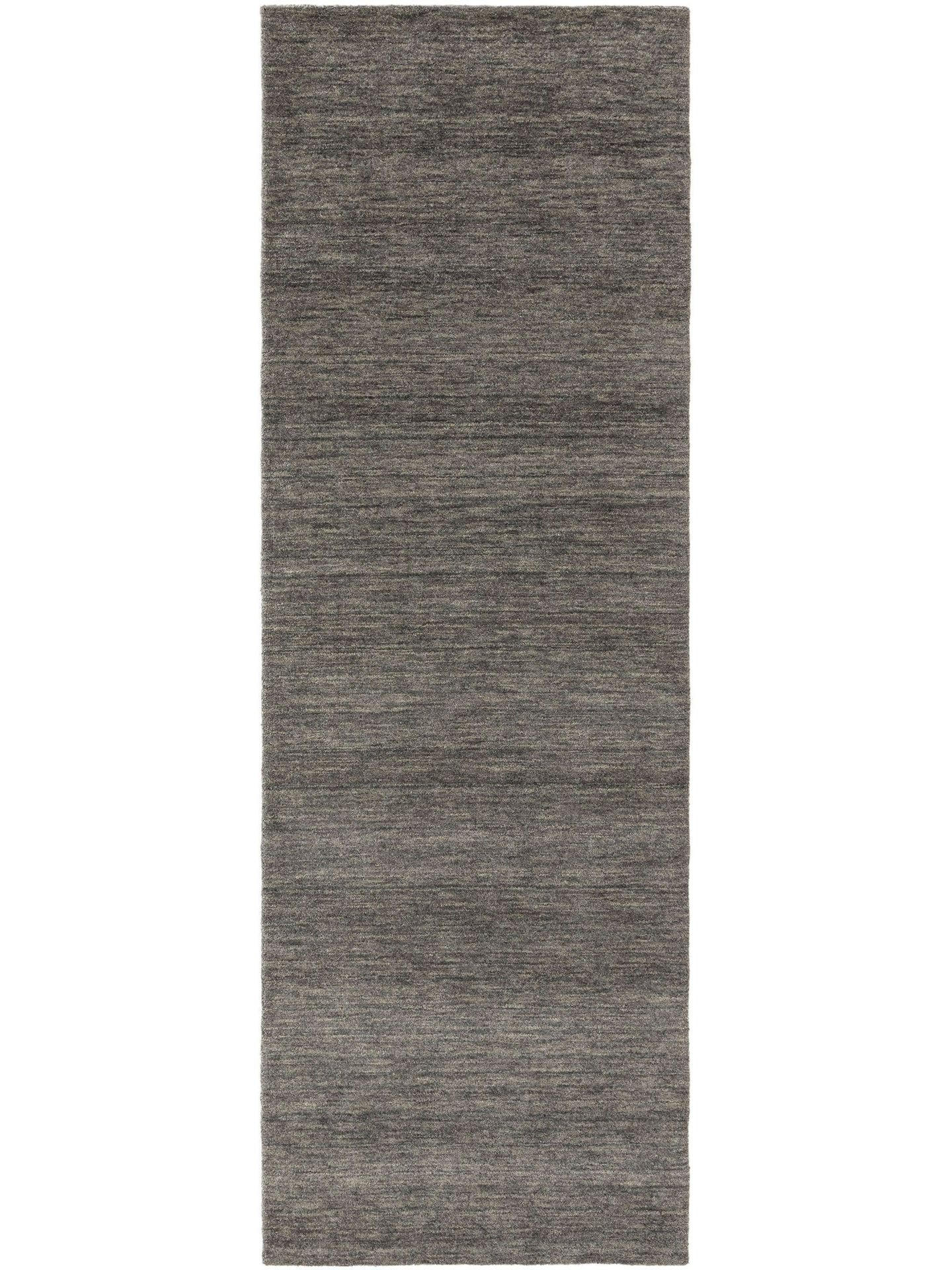 WOLLTEPPICH-LÄUFER Jamal Grau 80x300 cm - Grau, Textil (80/1cm) - KUNSTLOFT