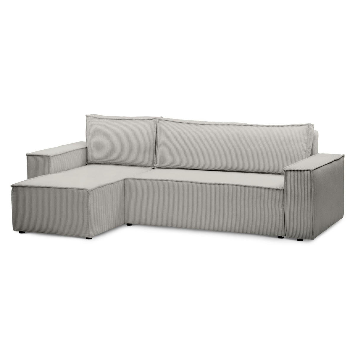 ECKSOFA Agi Weiß 60 cm - Weiß, Textil (244/83/142cm) - Pillovely