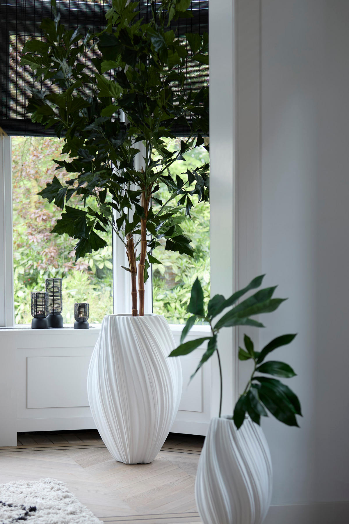 VASE Yatung Weiß Ø52/81 cm - Weiß, Stein (81cm) - Light & Living