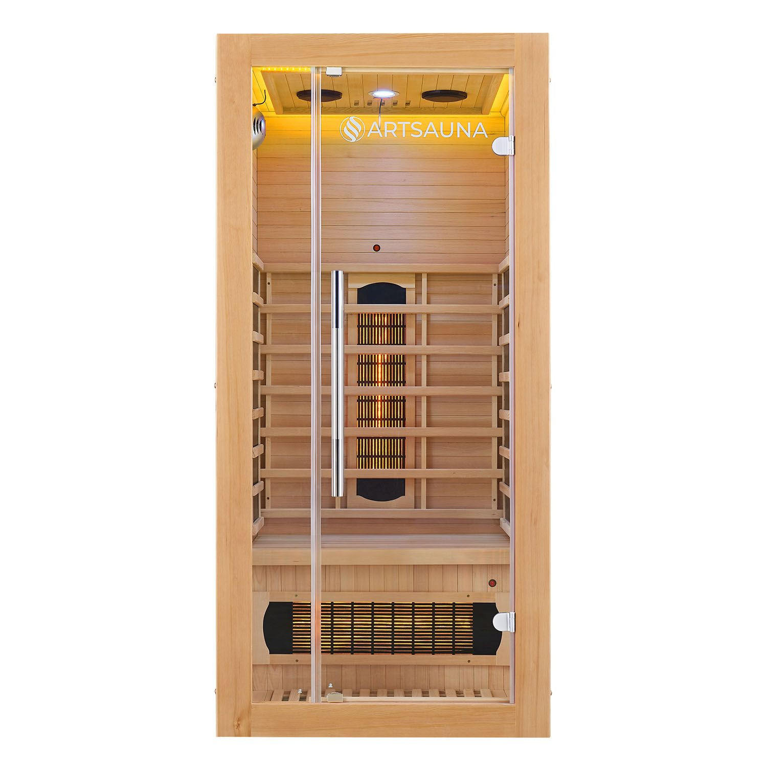 INFRAROTKABINE Kiruna90 mit Dual Technologie - Naturfarben, Holz (90/190/90cm) - Artsauna