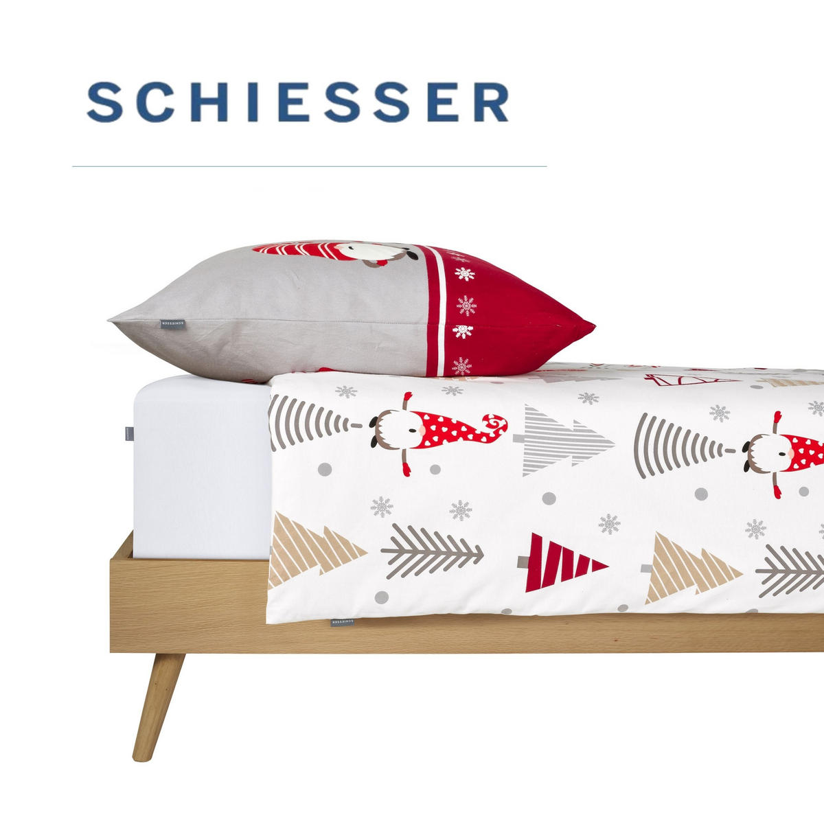 BETTWÄSCHESET Maren - Feinbiber - 2-teilig - 135 x 200 cm - Weiß - Weiß, Textil (135/200cm) - SCHIESSER