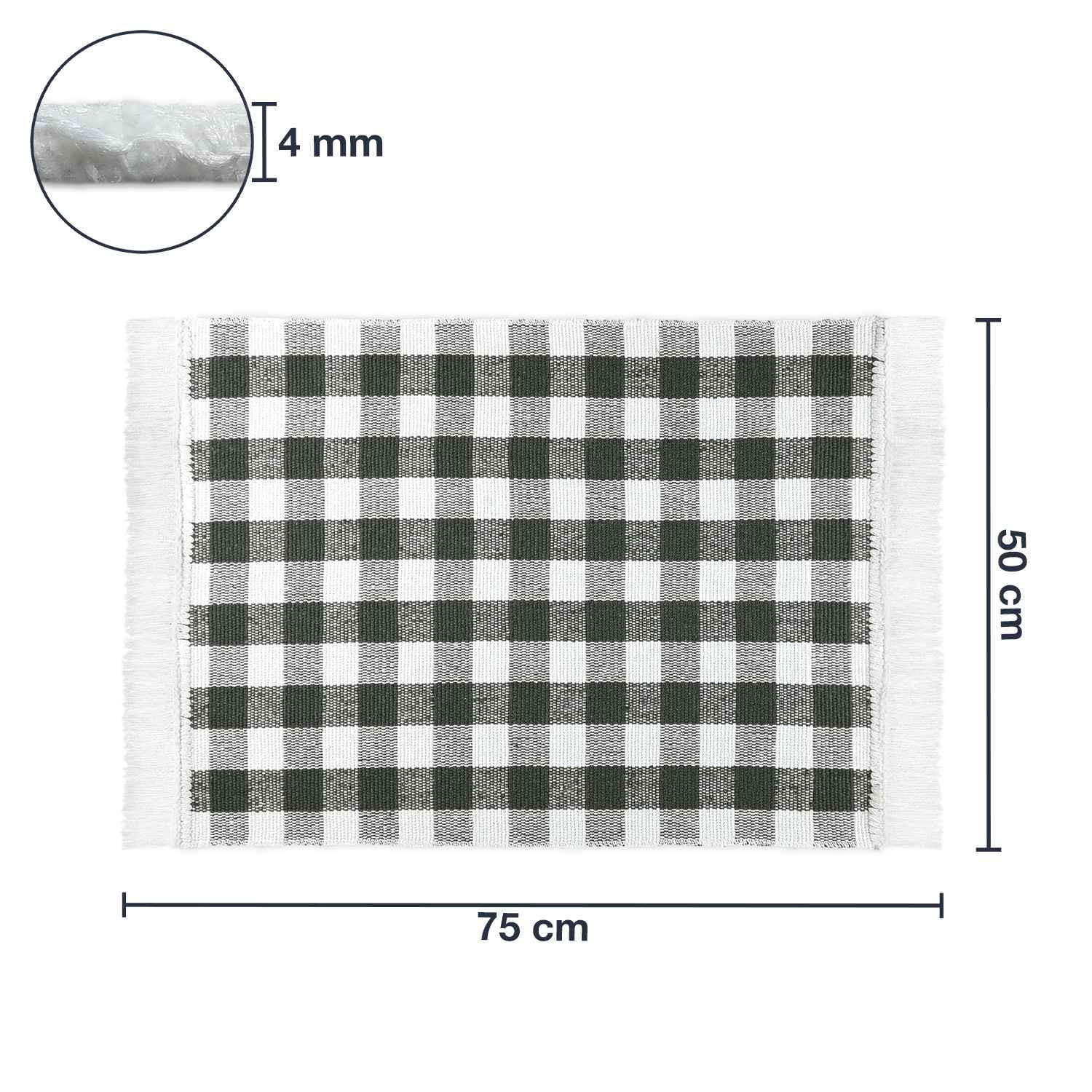 KÜCHENTEPPICH MATRIX - Anthrazit, Textil (50/75cm) - WohnDirect