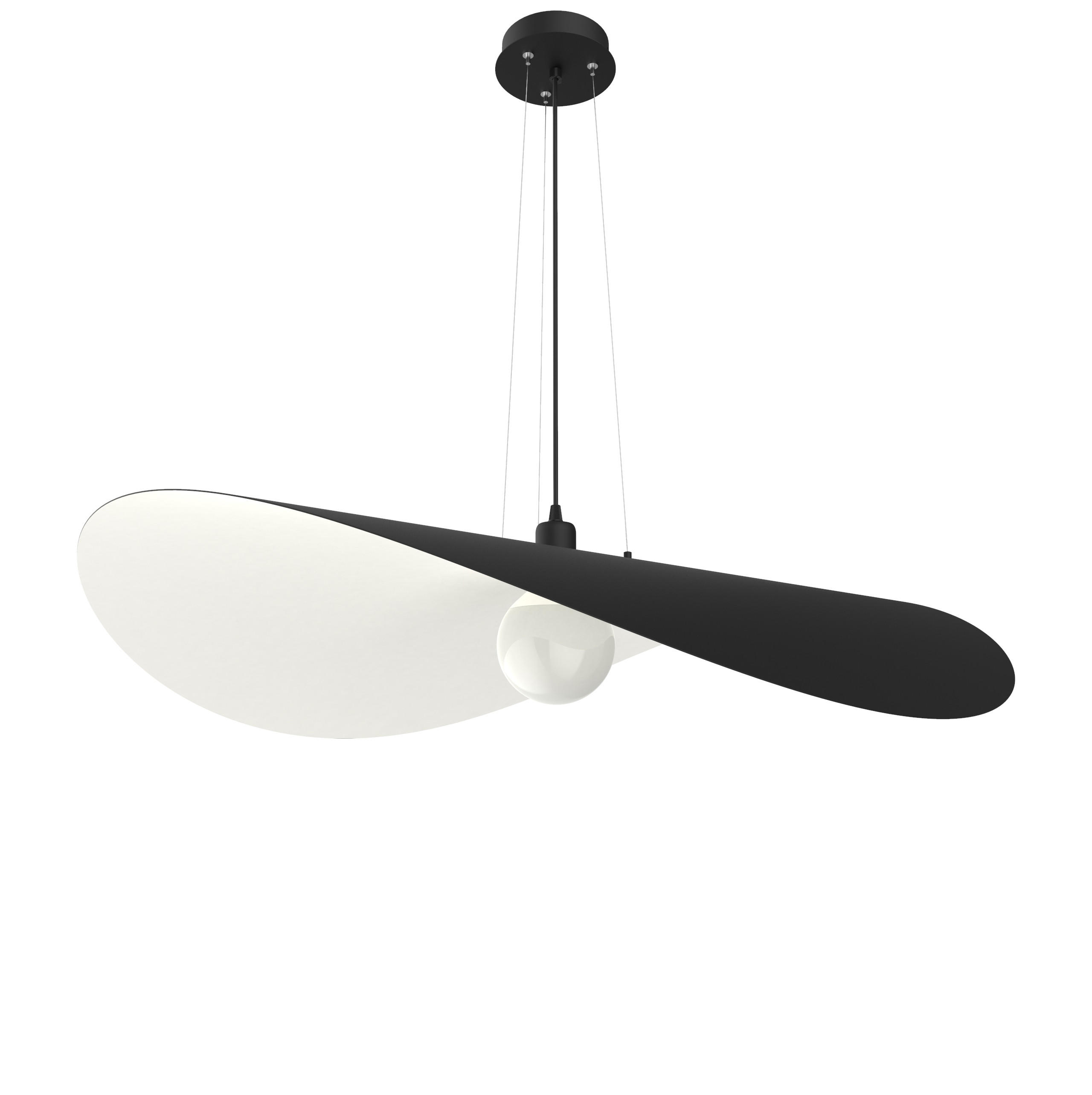 HÄNGELEUCHTE - Schwarz, Metall (90/90/120cm) - Lumicom