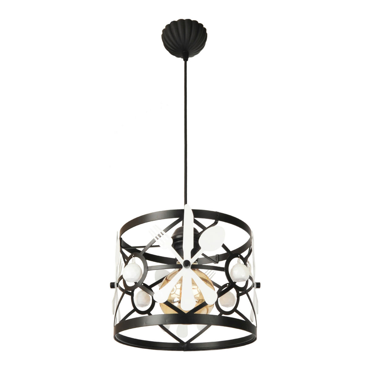 HÄNGELEUCHTE Patchway - Schwarz, Metall (23/23/65cm) - lux.pro