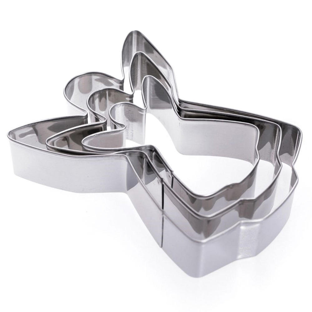 AUSSTECHFORM-SET Engel 3-teilig Silber - Silberfarben, Metall (9.5/2.5/12cm) - La Cucina