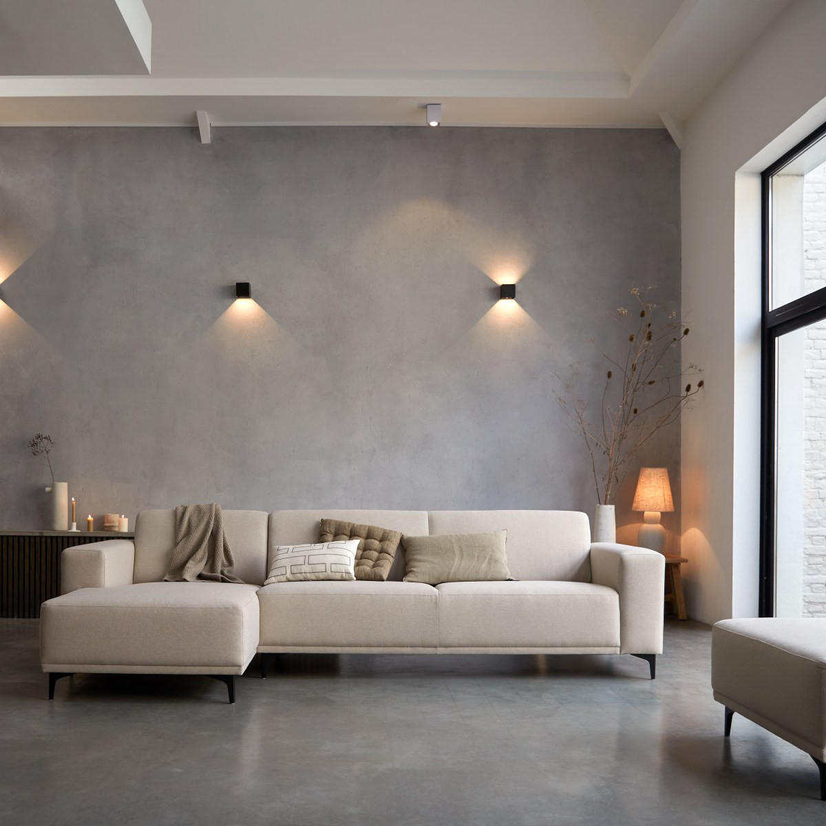 SOFA Lars Beige aus Stoff - Beige, Textil (299/150cm) - Tikamoon