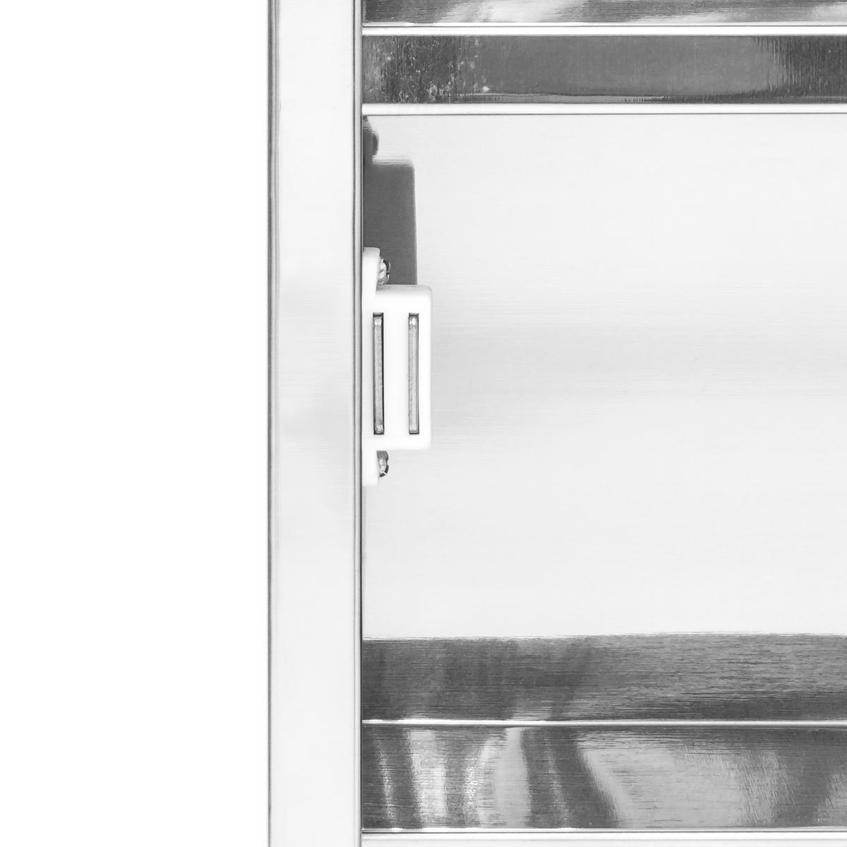 MEDIZINSCHRANK - Silberfarben, Glas/Metall (27/57/12cm) - Relaxdays