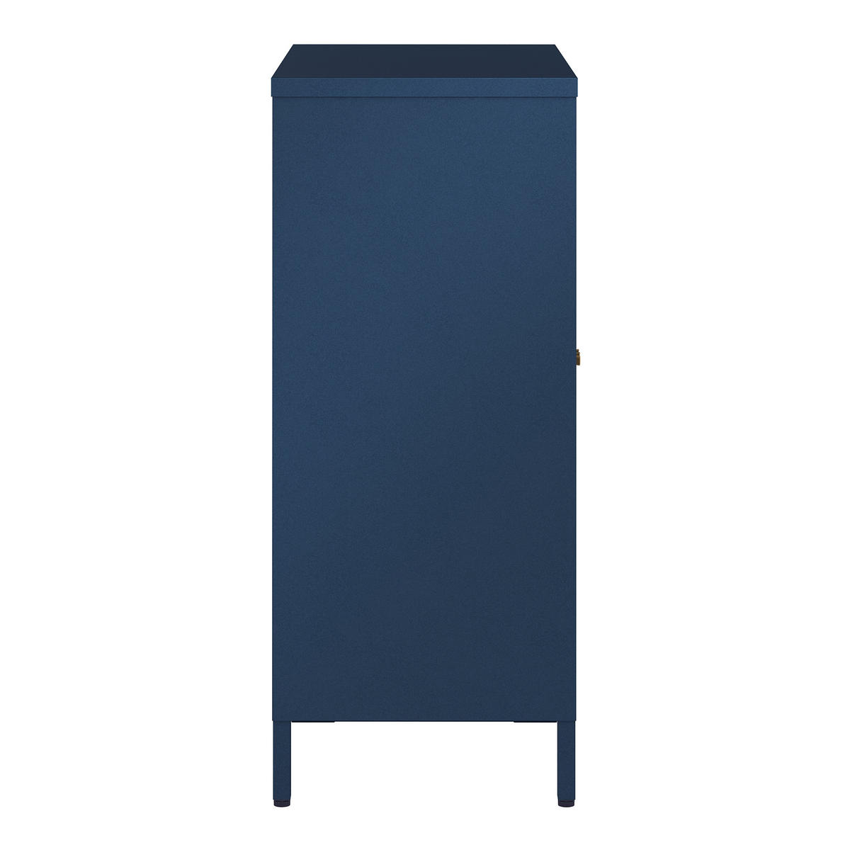 VITRINE Säkylä - Blau/Transparent, Glas/Metall (64/84/35cm) - [en.casa]